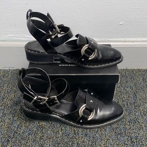 ASOS Closed toe cut out studded double ankle strap